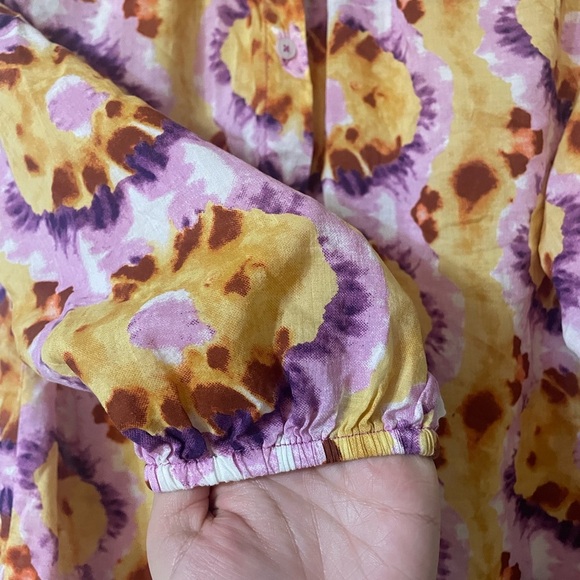 Elie By Elie Tahari Bright Floral Abstract geometric Blouse Modal Size XS Art - Picture 3 of 7